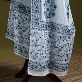 Cotton sanganeri floral dupatta 06 - handcrafted