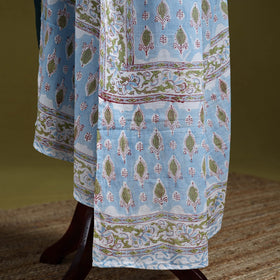 Cotton sanganeri floral dupatta 16 - handcrafted