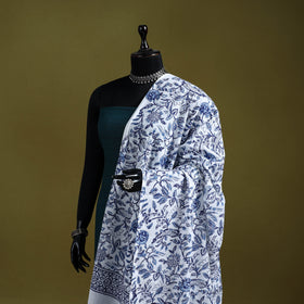 Cotton sanganeri floral dupatta 33 - handcrafted