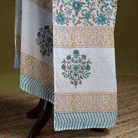 Cotton sanganeri floral dupatta 47 - handcrafted