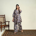 Buy Cotton Blue Sanganeri Block Print Night Suit Set Online 