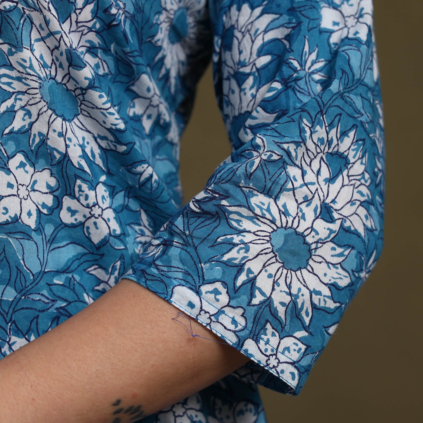 Blue Cotton Sanganeri Block Print Co-Ord Set