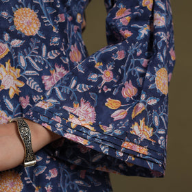 Blue Cotton Sanganeri Block Print Co-Ord Set