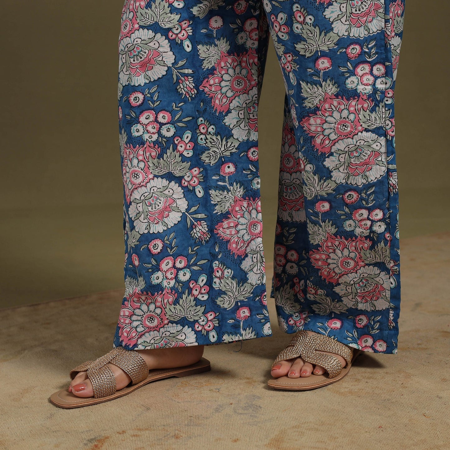 Blue Cotton Sanganeri Block Print Co-Ord Set