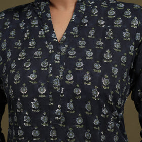 Blue Cotton Sanganeri Block Print Co-Ord Set