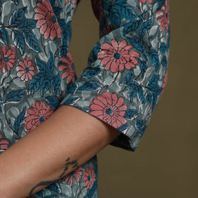 Blue Cotton Sanganeri Block Print Co-Ord Set