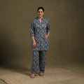 Blue Cotton Sanganeri Block Print Co-Ord Set