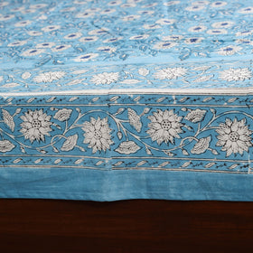 Blue - cotton single sanganeri bed sheet (90 x 60 in) 34