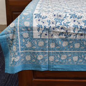 Blue - cotton single sanganeri bed sheet (90 x 60 in) 38