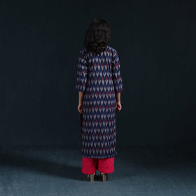 Cotton straight pochampally ikat kurta for women 10