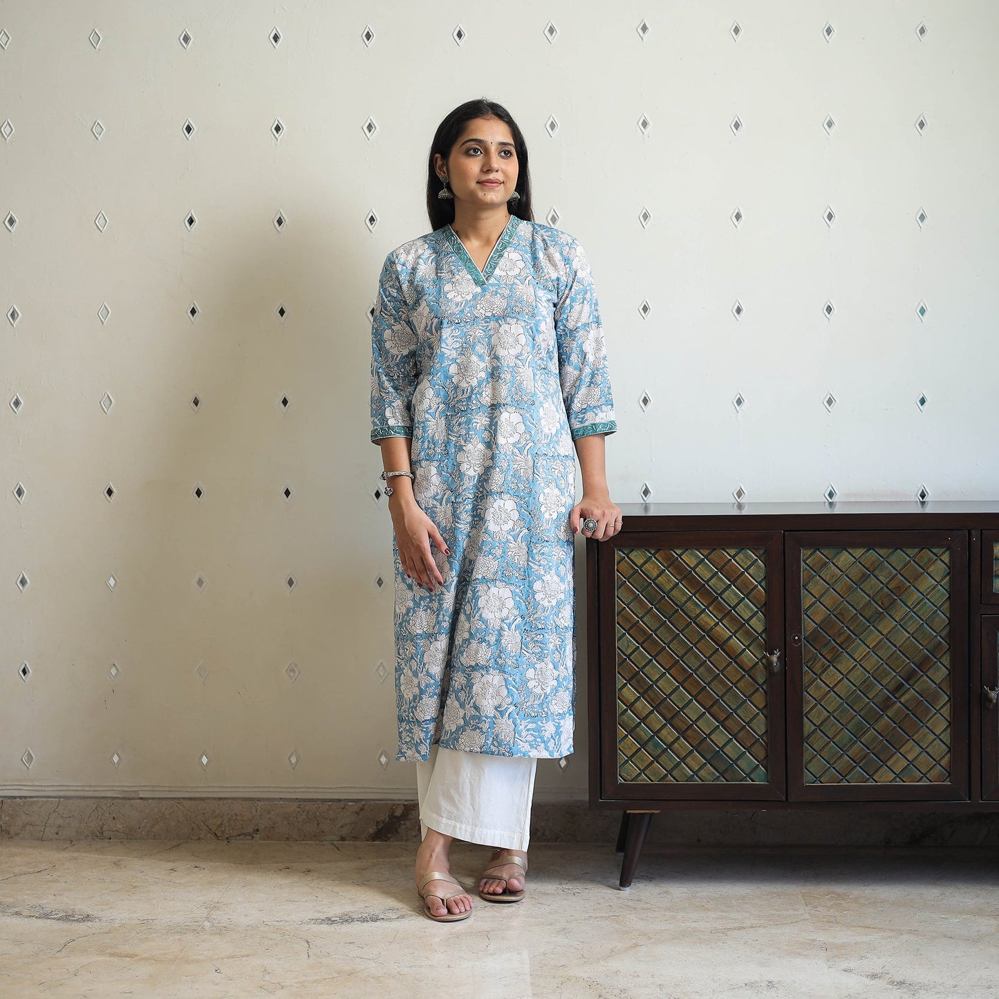 Sanganeri print Kurta