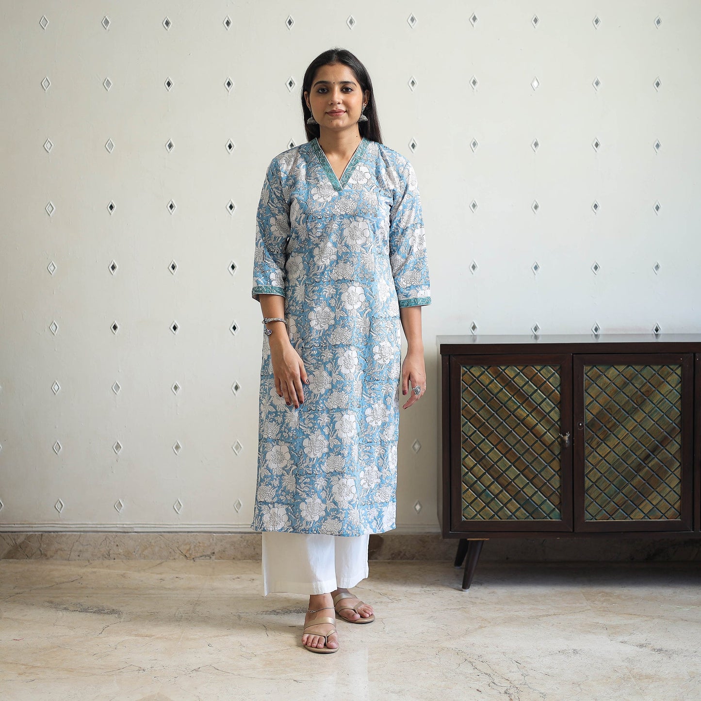 Sanganeri print Kurta