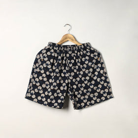 Blue - cotton unisex bagru shorts/boxer 10 - xl