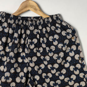 Blue - cotton unisex bagru shorts/boxer 10 - xl