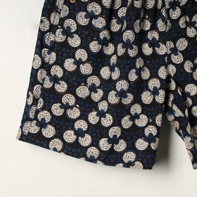 Blue - cotton unisex bagru shorts/boxer 10 - xl