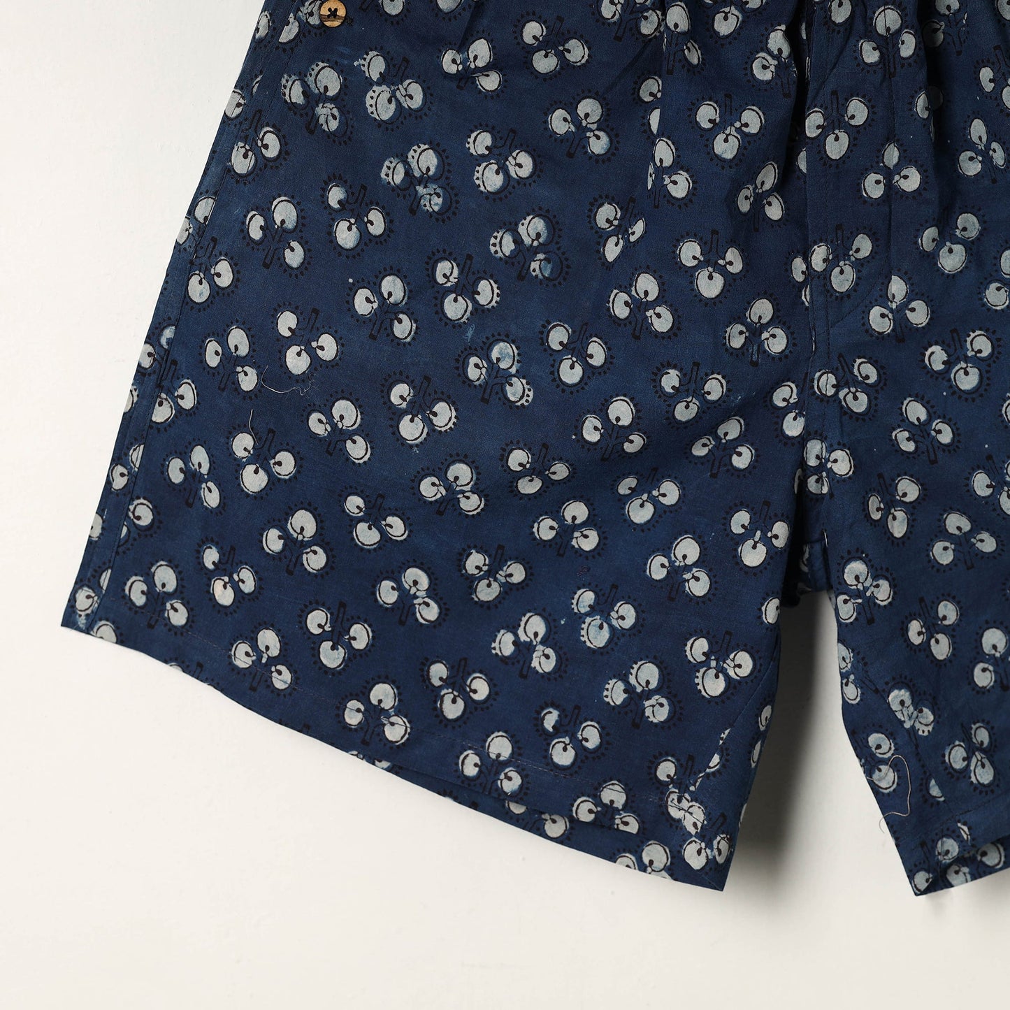 Blue - cotton unisex bagru shorts/boxer 16 - xl