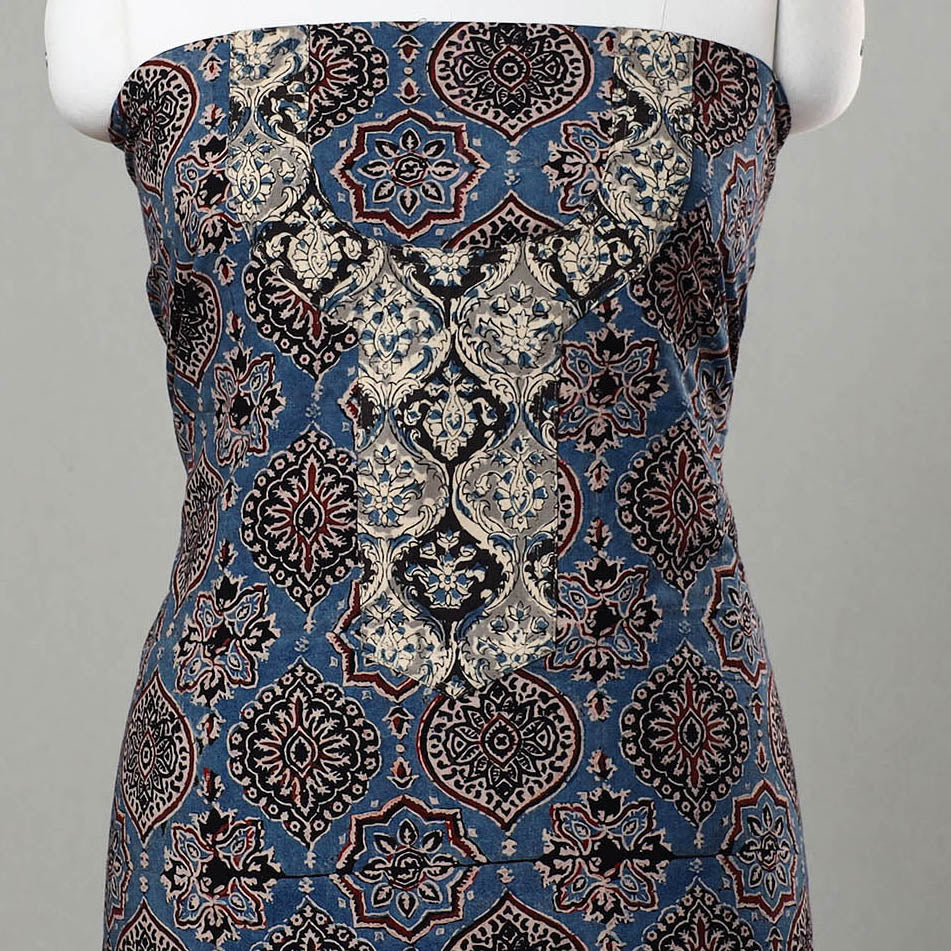  Traditional Ajrakh Print Kurta Material Online in India