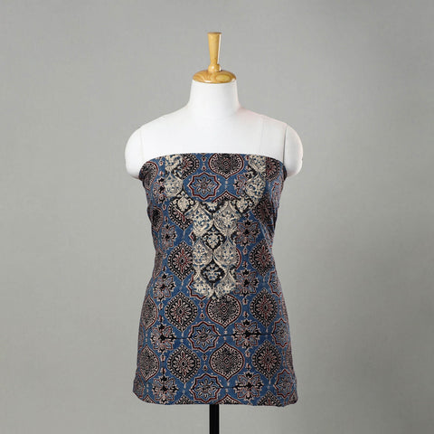  Traditional Ajrakh Print Kurta Material Online in India