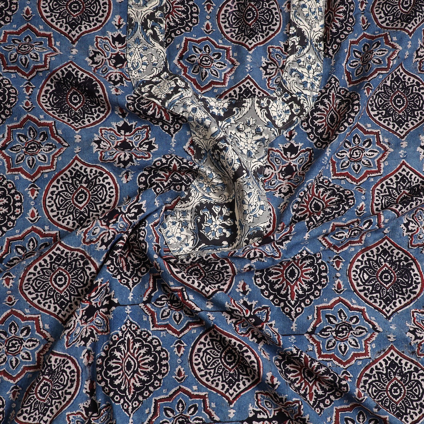  Traditional Ajrakh Print Kurta Material Online in India