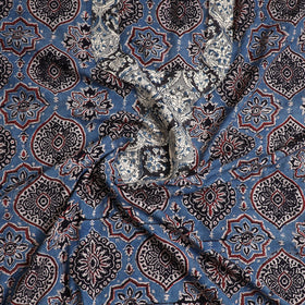  Traditional Ajrakh Print Kurta Material Online in India