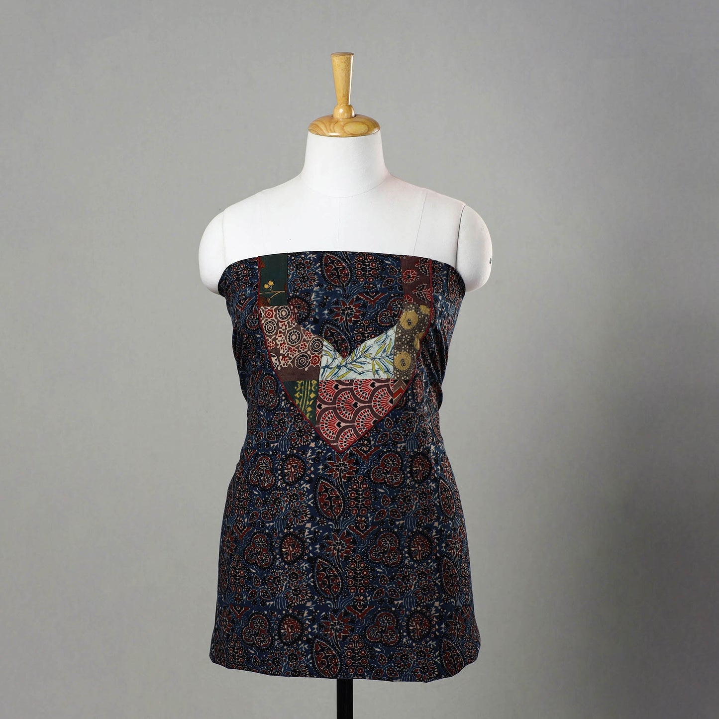 Buy Blue Traditional Ajrakh Print Kurta Material Online