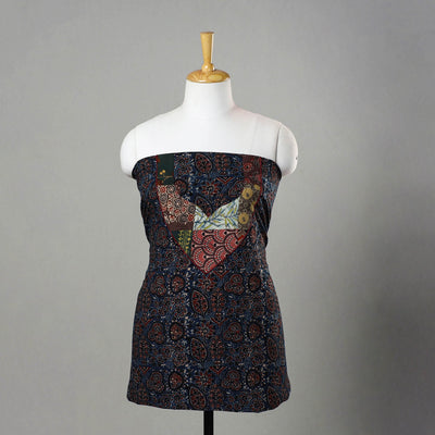 Buy Blue Traditional Ajrakh Print Kurta Material Online