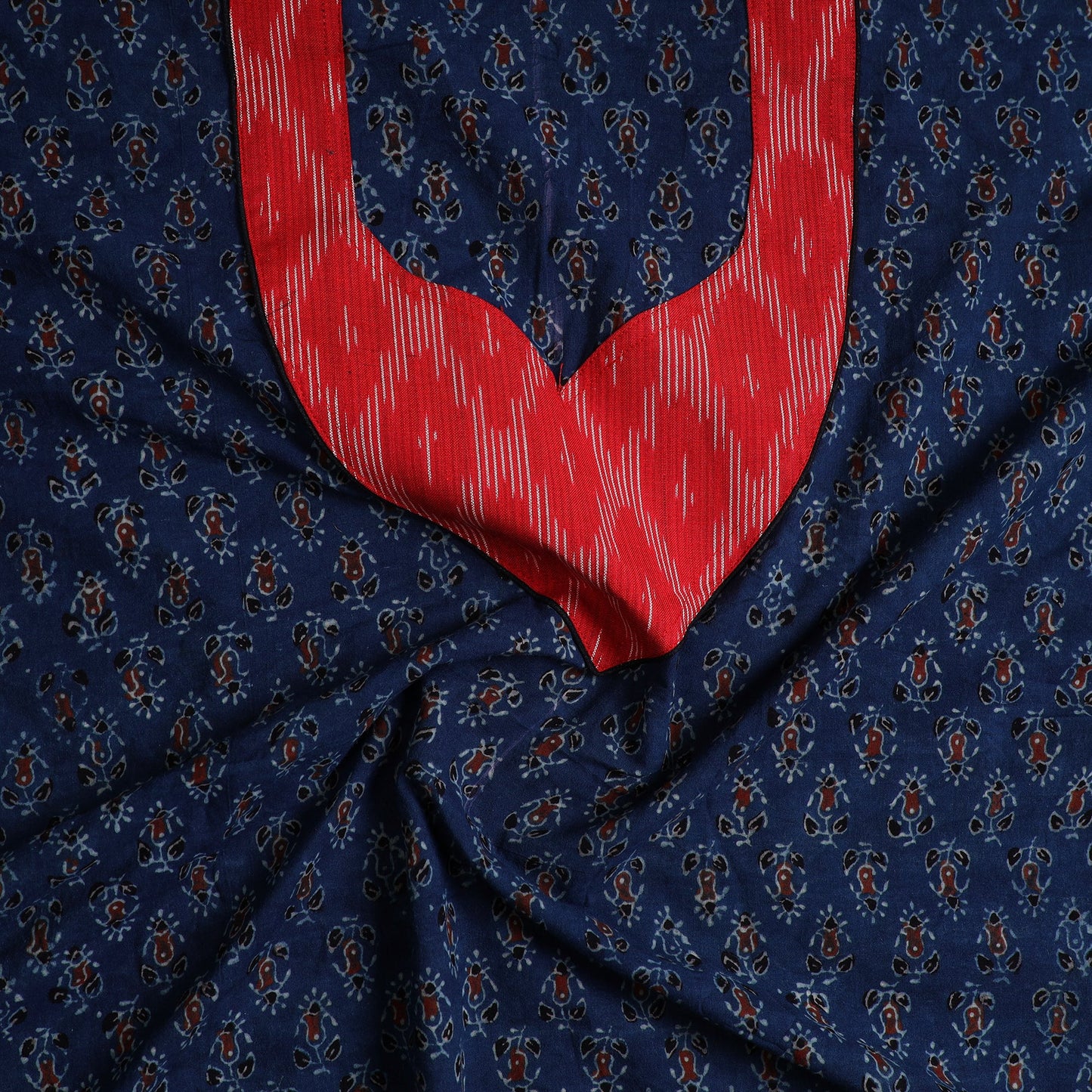 Buy Traditional Ajrakh Print Kurta Material Online in India