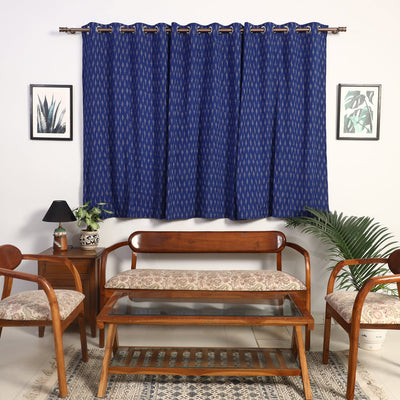 Buy Cotton Window Blue Pochampally Ikat Curtain 