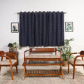 Blue - cotton window pochampally ikat curtain (5 x 3 feet)