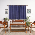 Blue - cotton window pochampally ikat curtain (5 x 3 feet)