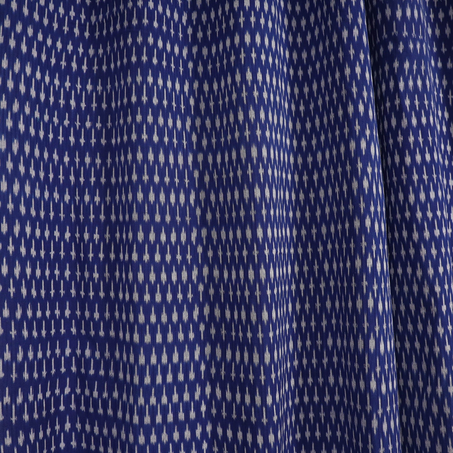 Blue - cotton window pochampally ikat curtain (5 x 3 feet)