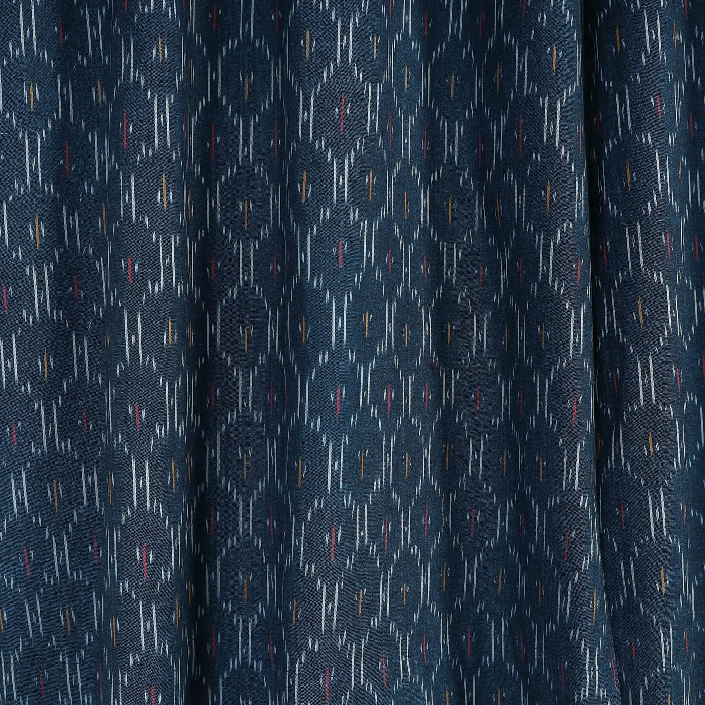 Blue - cotton window pochampally ikat curtain (5 x 3 feet)
