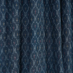 Blue - cotton window pochampally ikat curtain (5 x 3 feet)