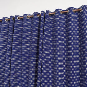 Blue - cotton window pochampally ikat curtain (5 x 3 feet)