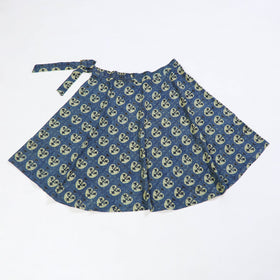 Buy Block Print Cotton Wrap Around Ajrakh Skirt Online