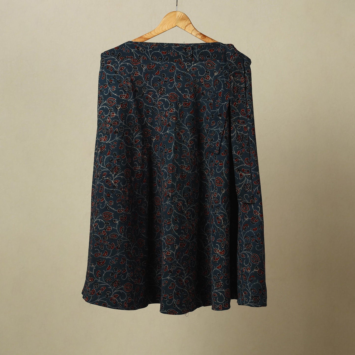 Blue - cotton wrap around skirt 27 - handcrafted