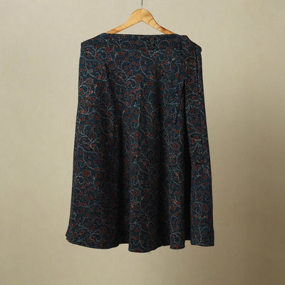 Blue - cotton wrap around skirt 27 - handcrafted