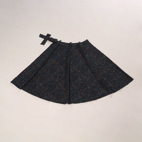 Blue - cotton wrap around skirt 27 - handcrafted
