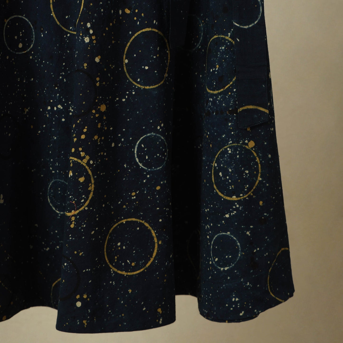 Blue - cotton wrap around skirt 36 - handcrafted