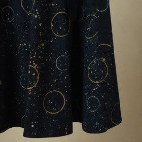 Blue - cotton wrap around skirt 36 - handcrafted