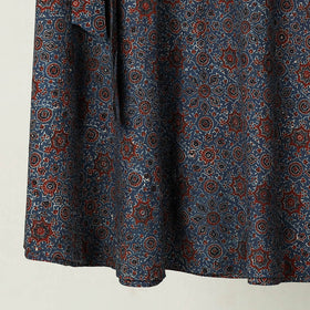 Block Print Cotton Wrap Around Ajrakh Skirt 