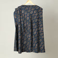 Blue - cotton wrap around skirt 40 - handcrafted