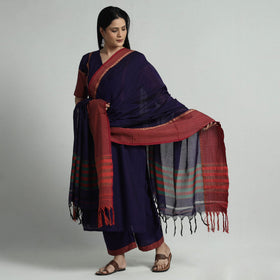 Blue - dark purple dharwad cotton kurta with palazzo &