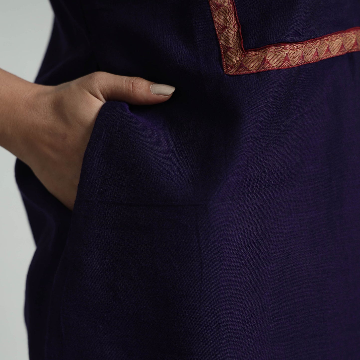 Blue - dark purple dharwad cotton kurta with palazzo &