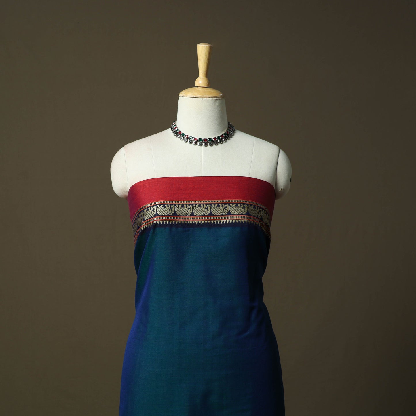 Dharwad cotton 3pc unstitched dress material with border 07