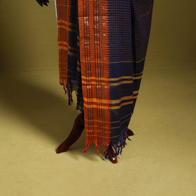 Blue - dharwad cotton dupatta with zari border 18