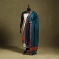 Blue - dharwad cotton dupatta with zari border 24