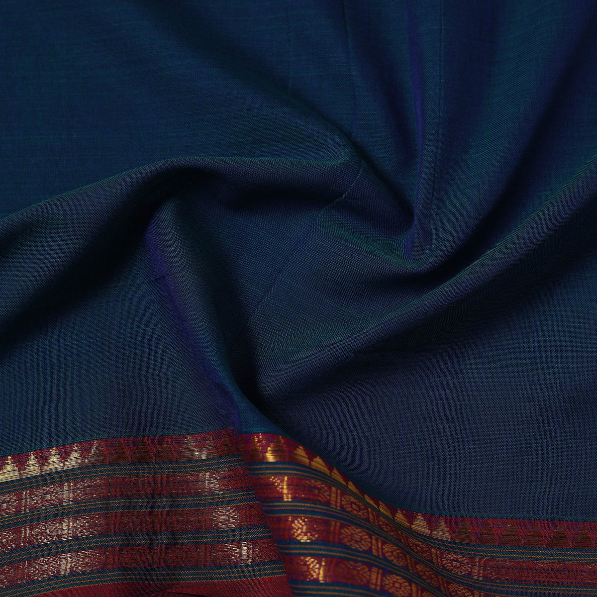 Dharwad cotton fabric with border 05 - handcrafted