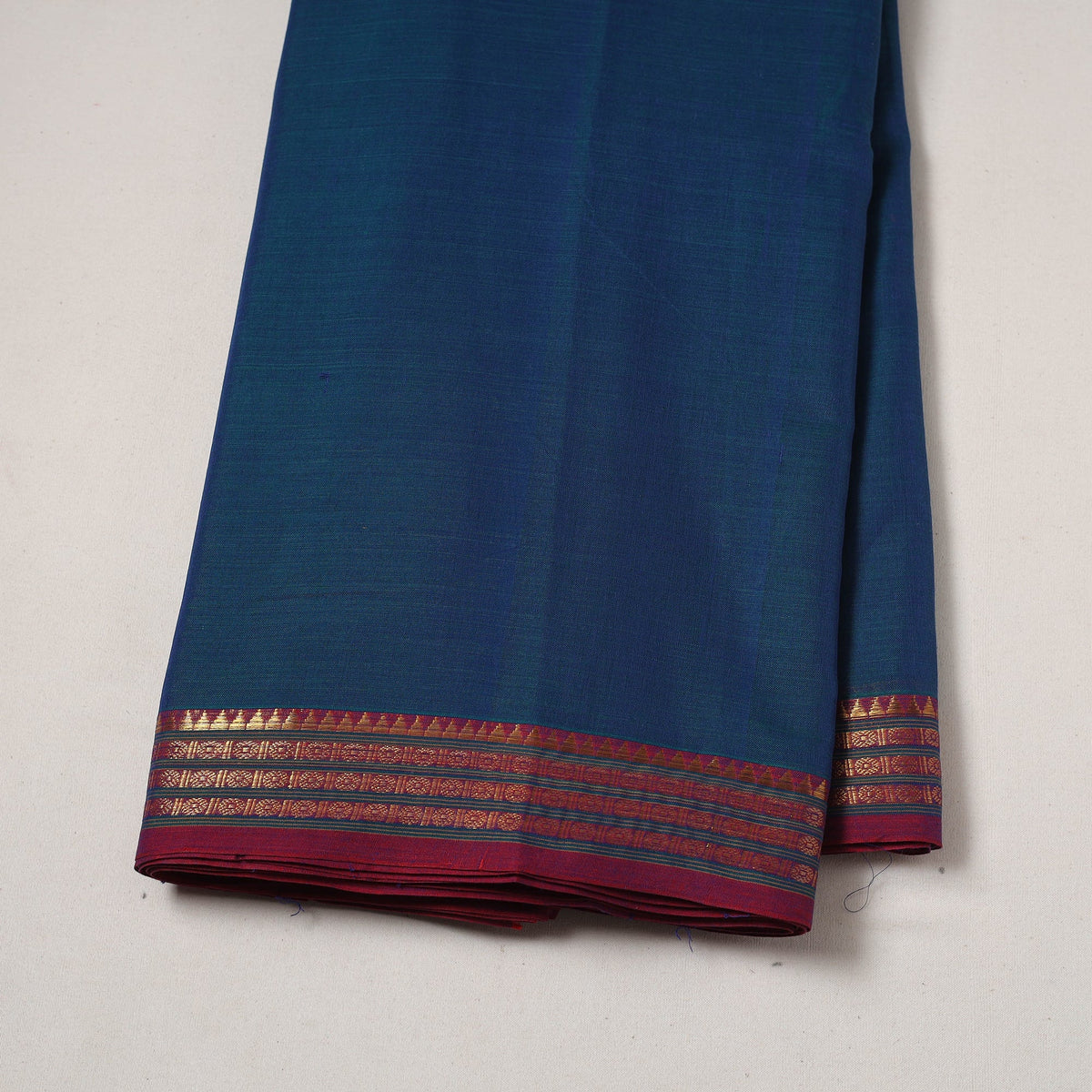 Dharwad cotton fabric with border 05 - handcrafted