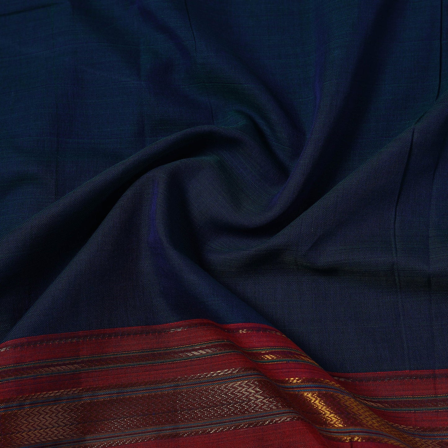 Dharwad cotton fabric with border 10 - handcrafted